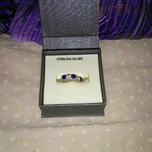 Sterling silver ring 💍 promise blue